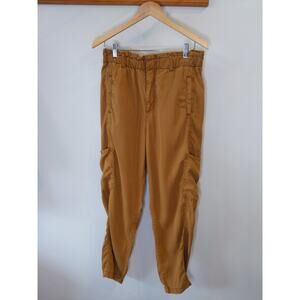 Sanctuary Cargo Joggers Women's L Tan Camel Lyocell Zip Fly Utility Pants